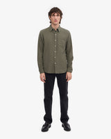 Dusty Olive Classic Cotton Flannel Shirt