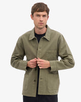 Dusty Olive Cotton Workwear Jacket