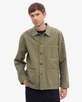 Dusty Olive Cotton Workwear Jacket