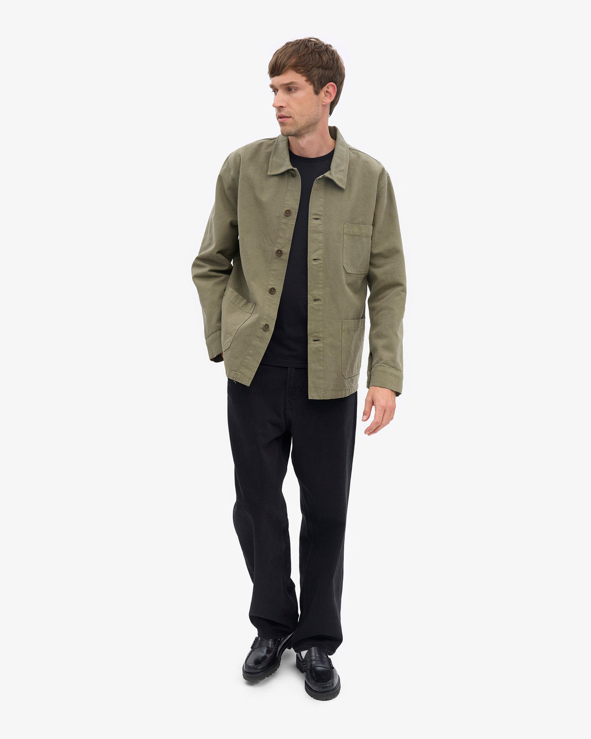Dusty Olive Cotton Workwear Jacket
