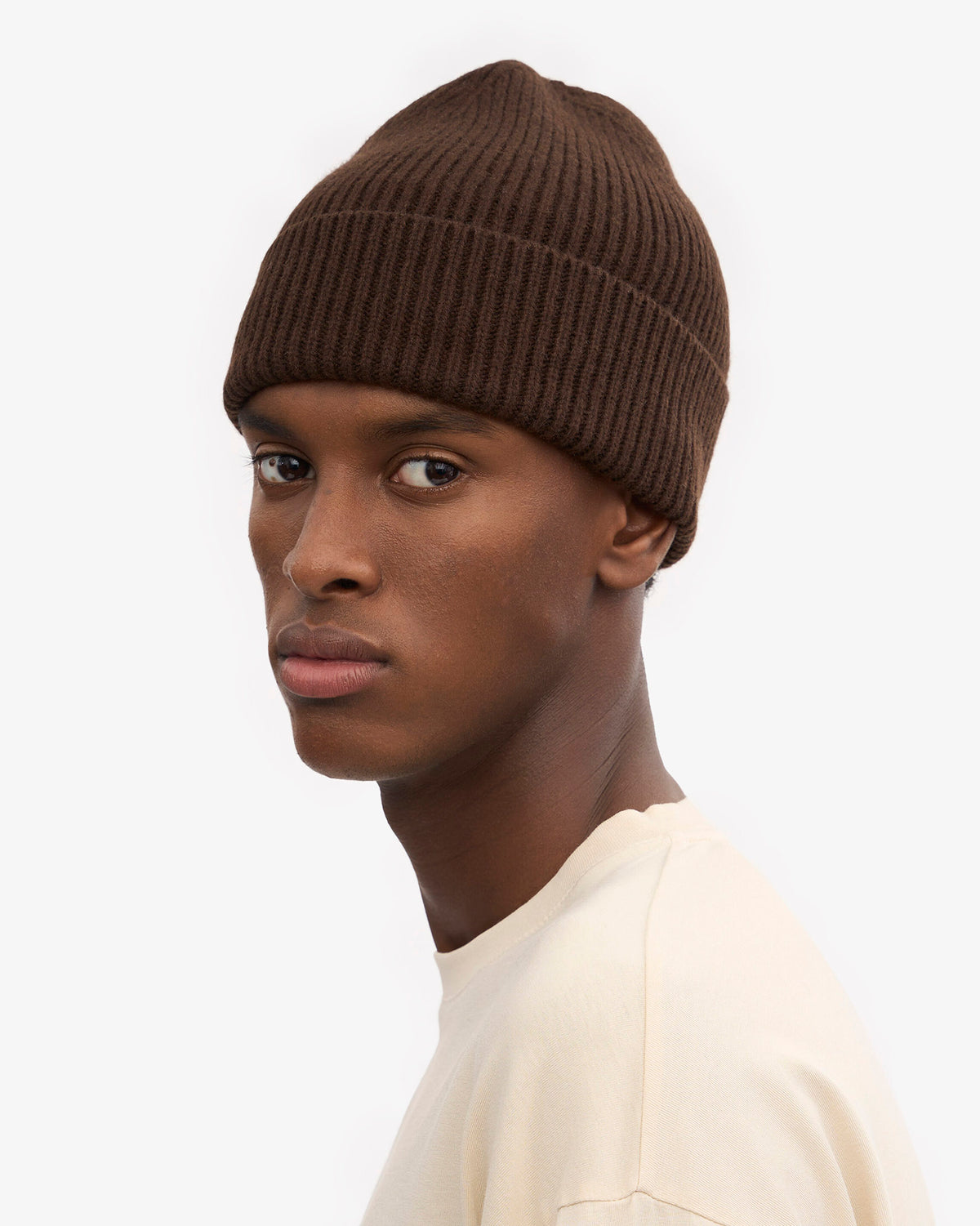 Coffee Brown Merino Beanie