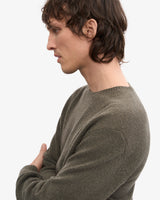 Dusty Olive Classic Merino Crew Neck Jumper