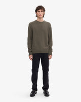 Dusty Olive Classic Merino Crew Neck Jumper