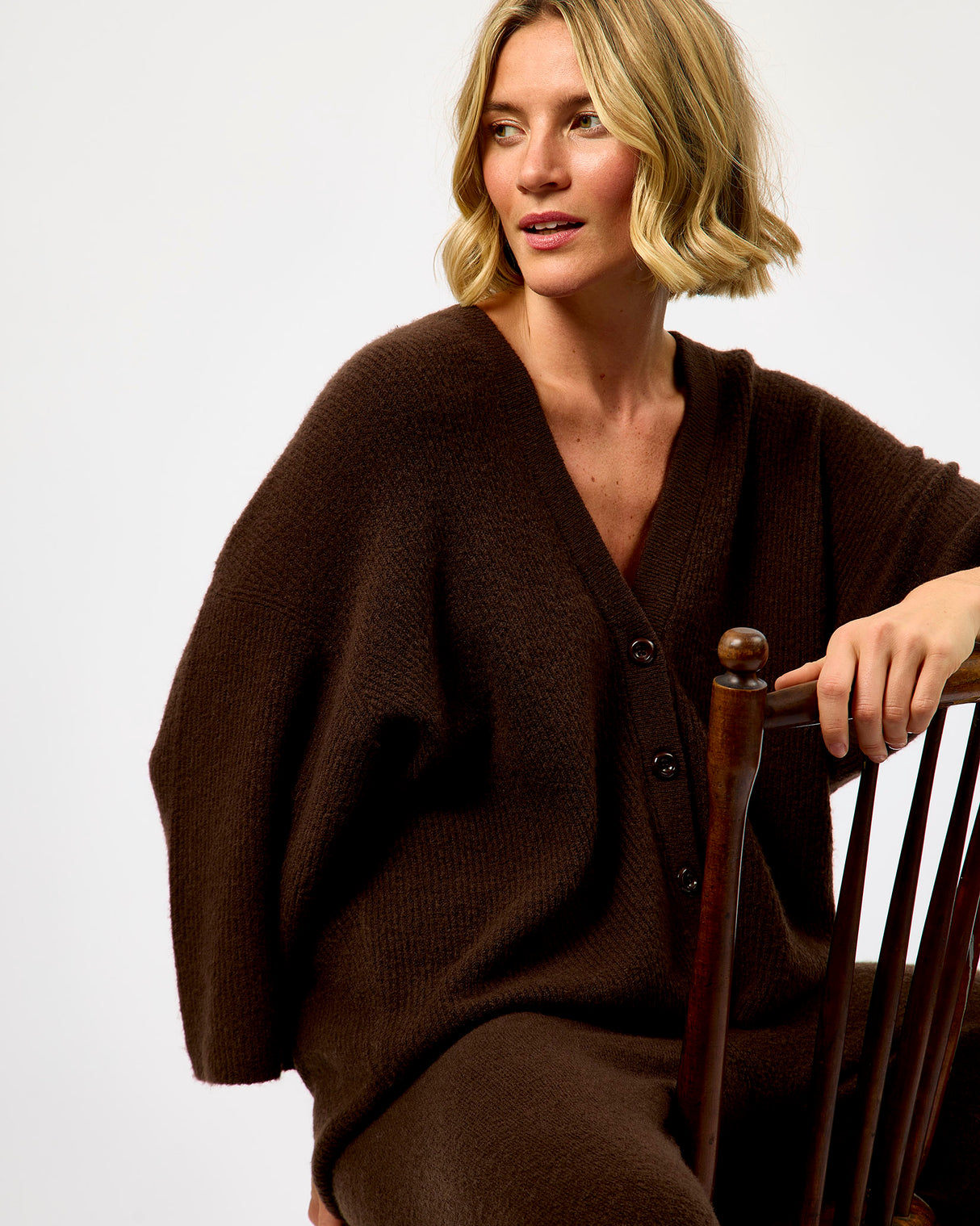 Brown Marl Damsville Cardigan