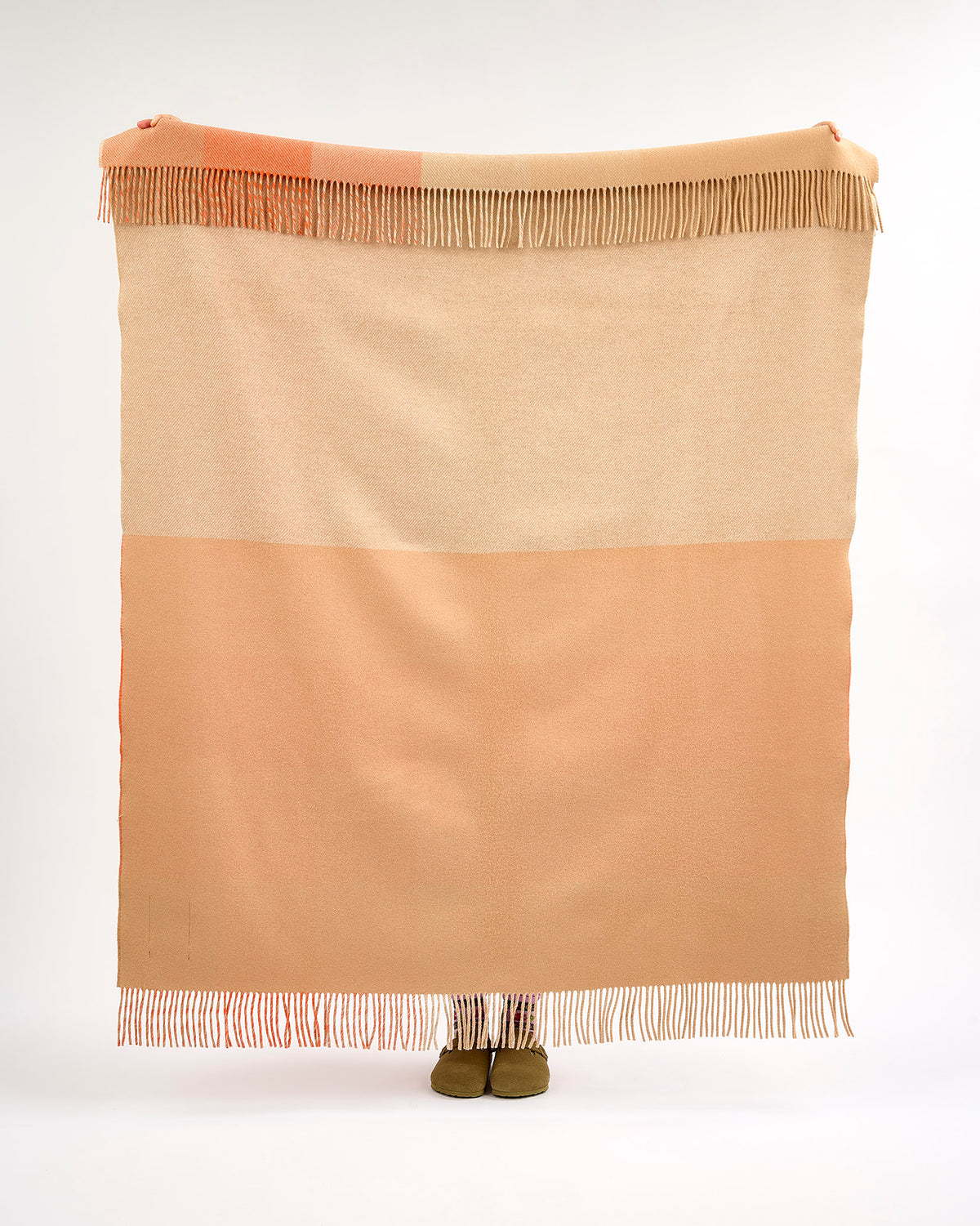 Sandstone Gradient Double Sided Cashmere & Merino Throw