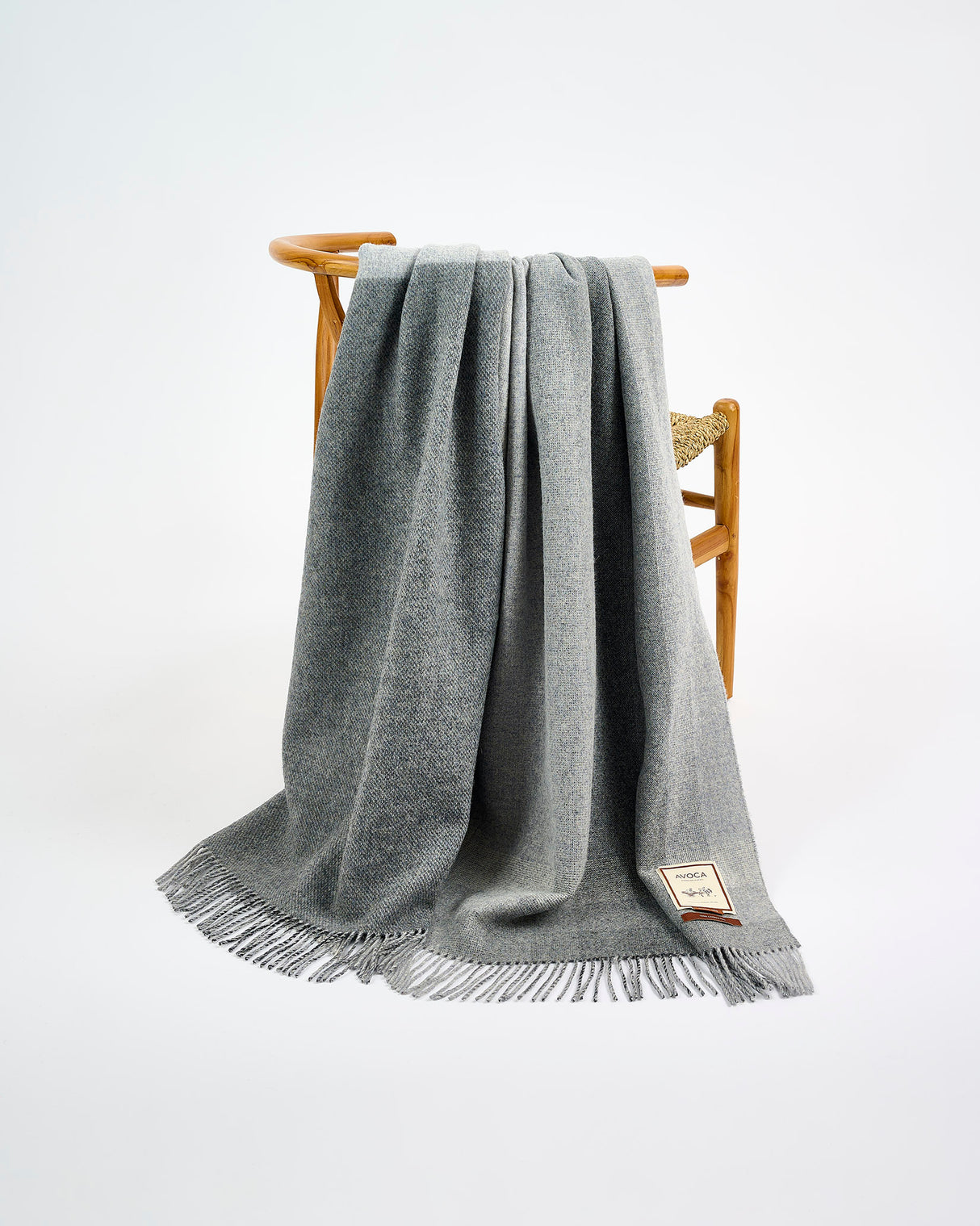 Charcoal Spectrum Double Sided Lambswool Throw