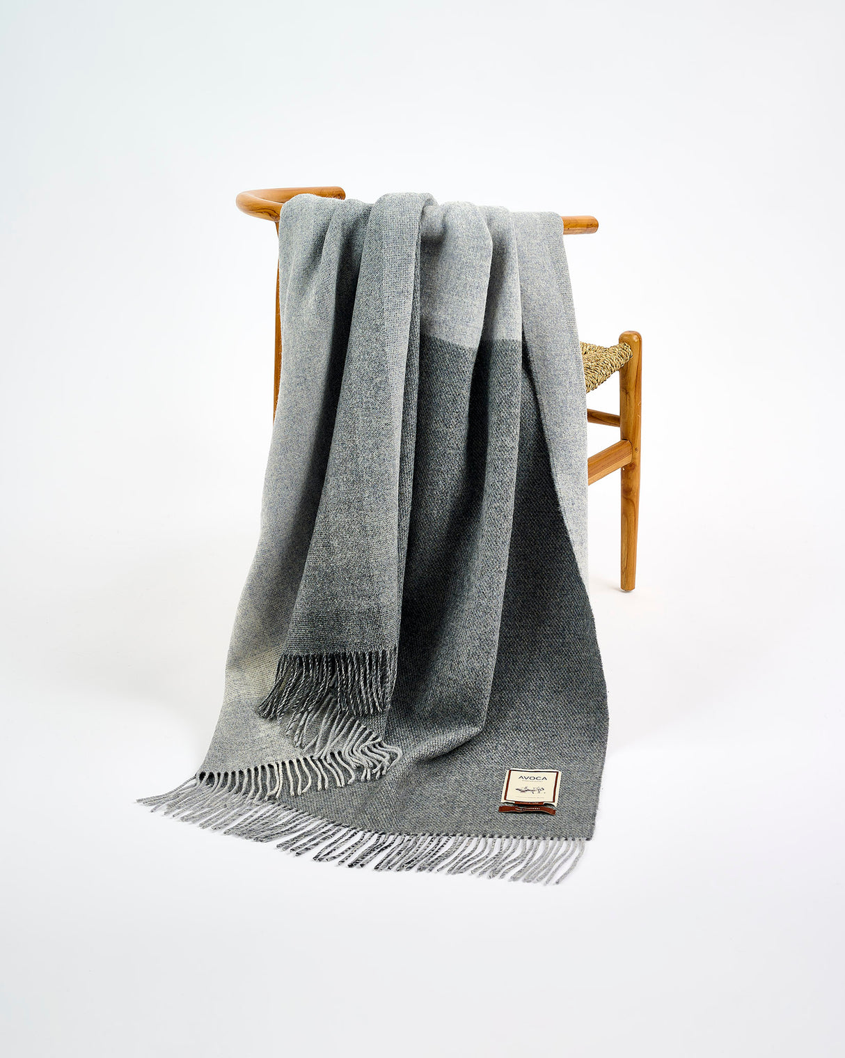 Charcoal Spectrum Double Sided Lambswool Throw