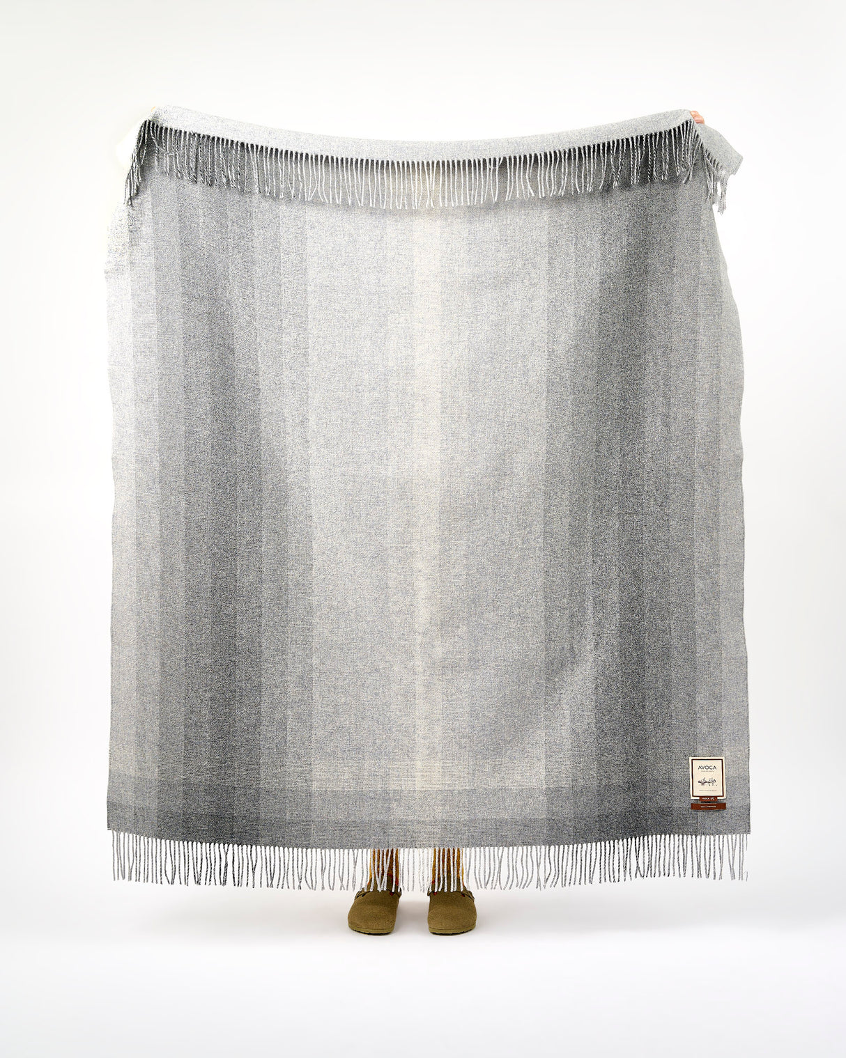 Charcoal Spectrum Double Sided Lambswool Throw