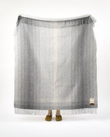 Charcoal Spectrum Double Sided Lambswool Throw