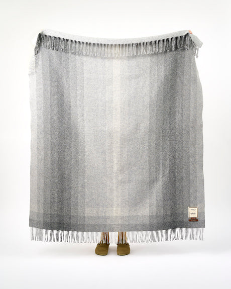 Charcoal Spectrum Double Sided Lambswool Throw