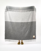 Charcoal Spectrum Double Sided Lambswool Throw