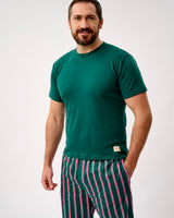 Emerald Blush Stripe Men's Cotton Bottoms