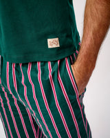 Emerald Blush Stripe Men's Cotton Bottoms