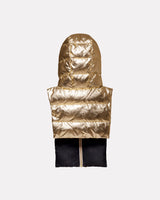 Gold & Black Reversible Pull on Hood
