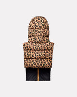 Leopard & Black Reversible Pull On Hood