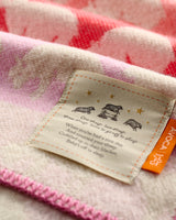 Baa Blush Stripes Fluffy Sheep Baby Blanket