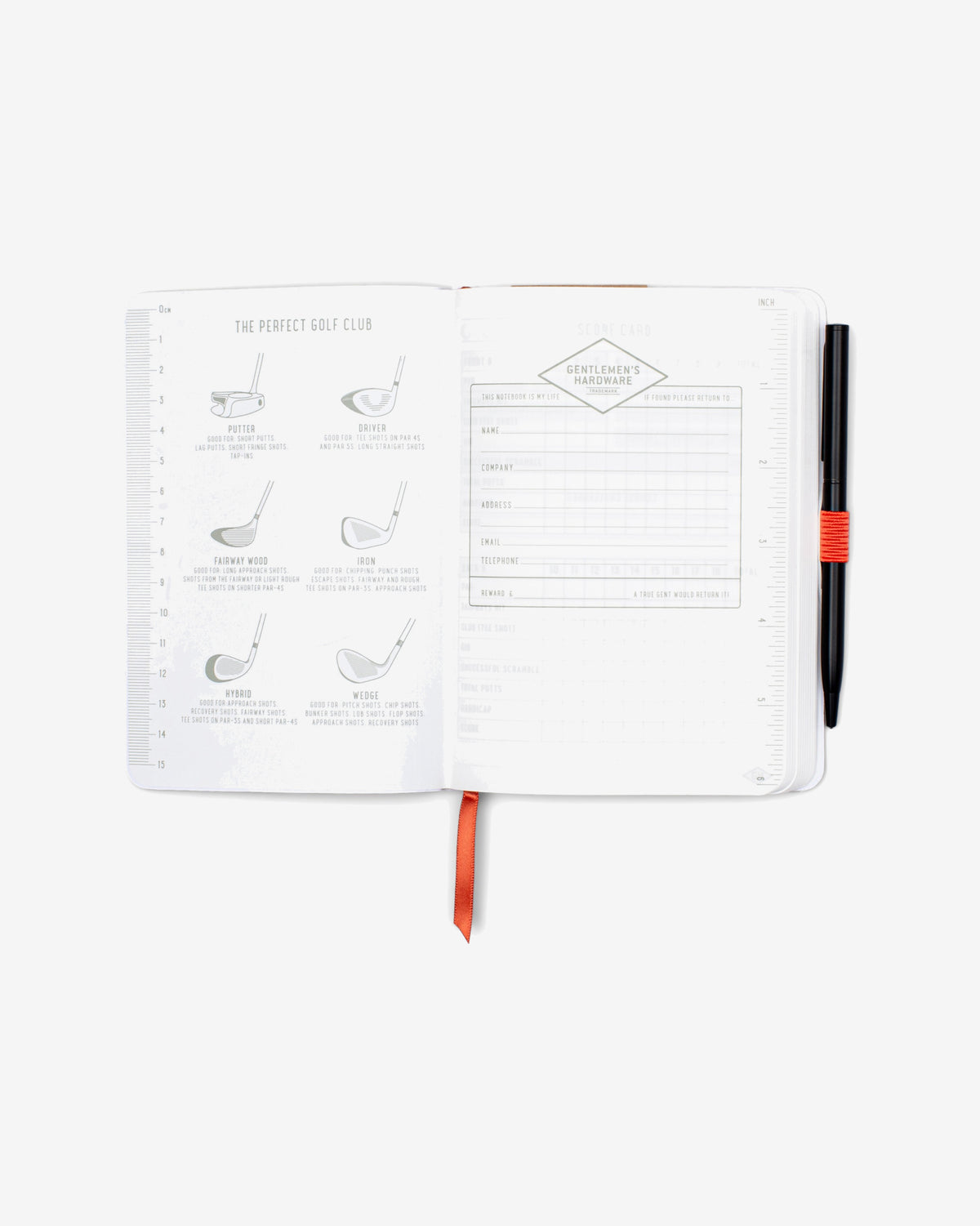 Waterproof Golf Notes Notebook & Pen