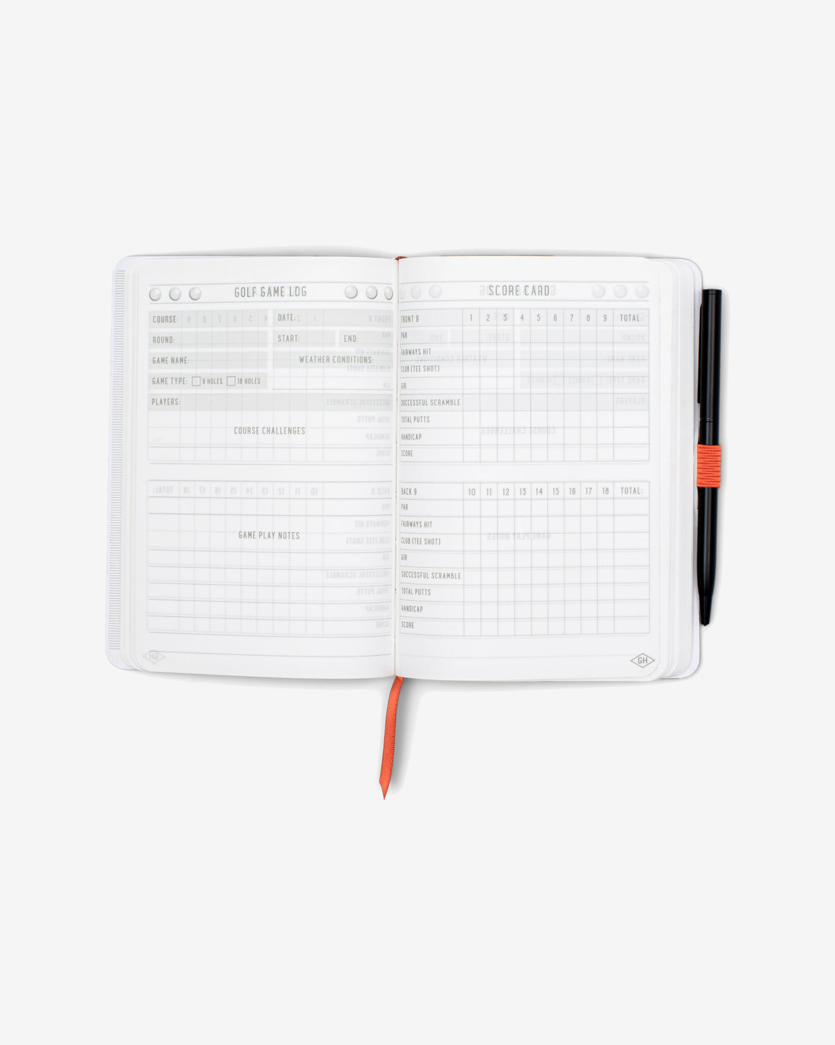 Waterproof Golf Notes Notebook & Pen