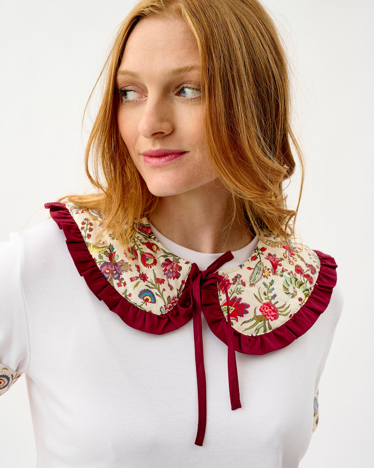 Ivory Forest Friends Quilted Cotton Collar