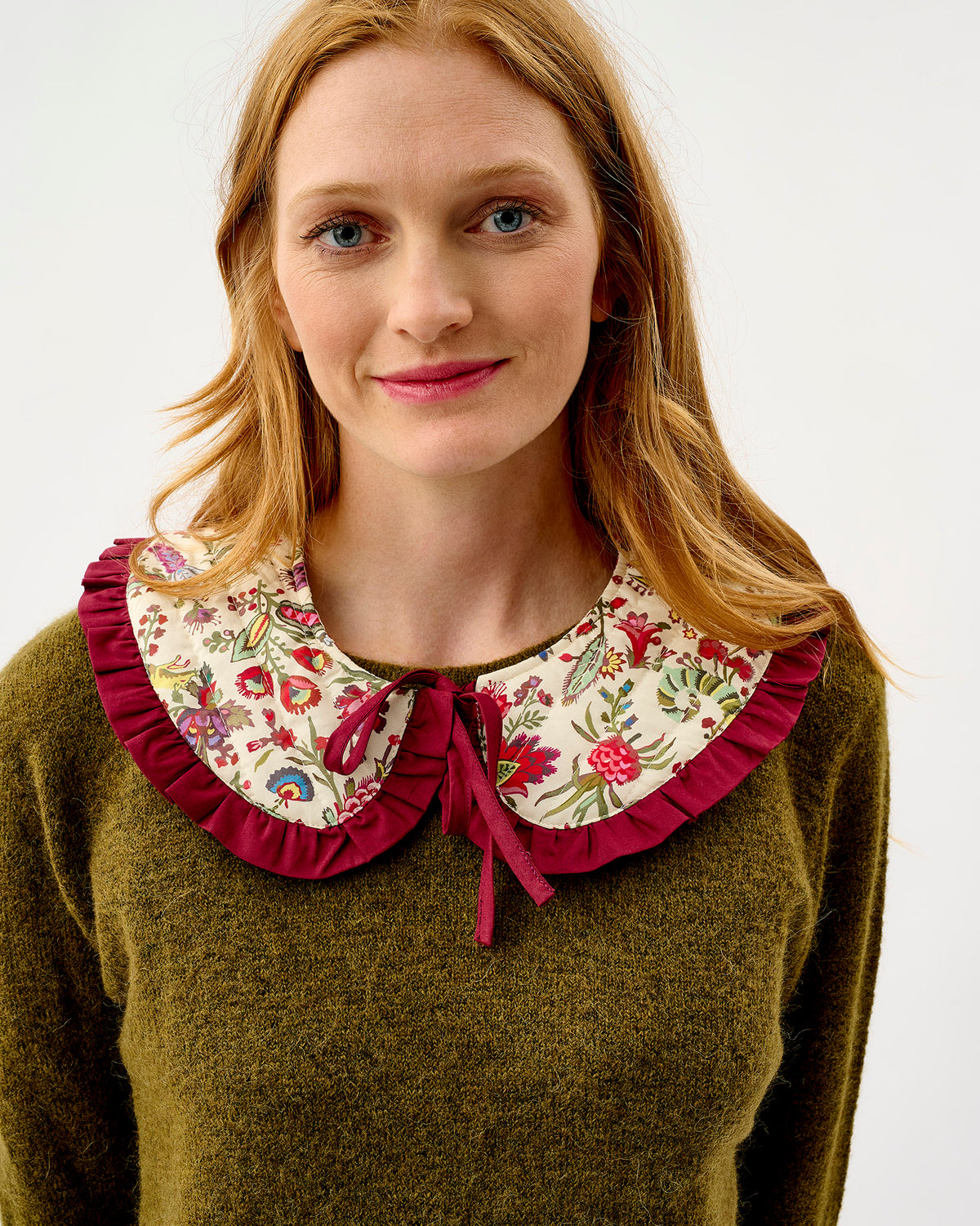 Ivory Forest Friends Quilted Cotton Collar