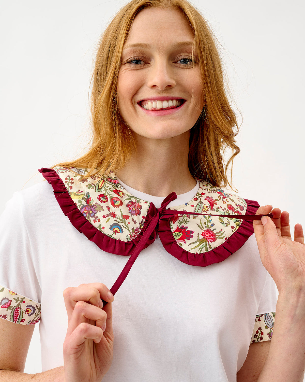 Ivory Forest Friends Quilted Cotton Collar