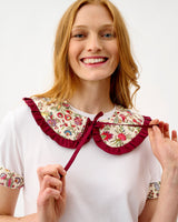 Ivory Forest Friends Quilted Cotton Collar