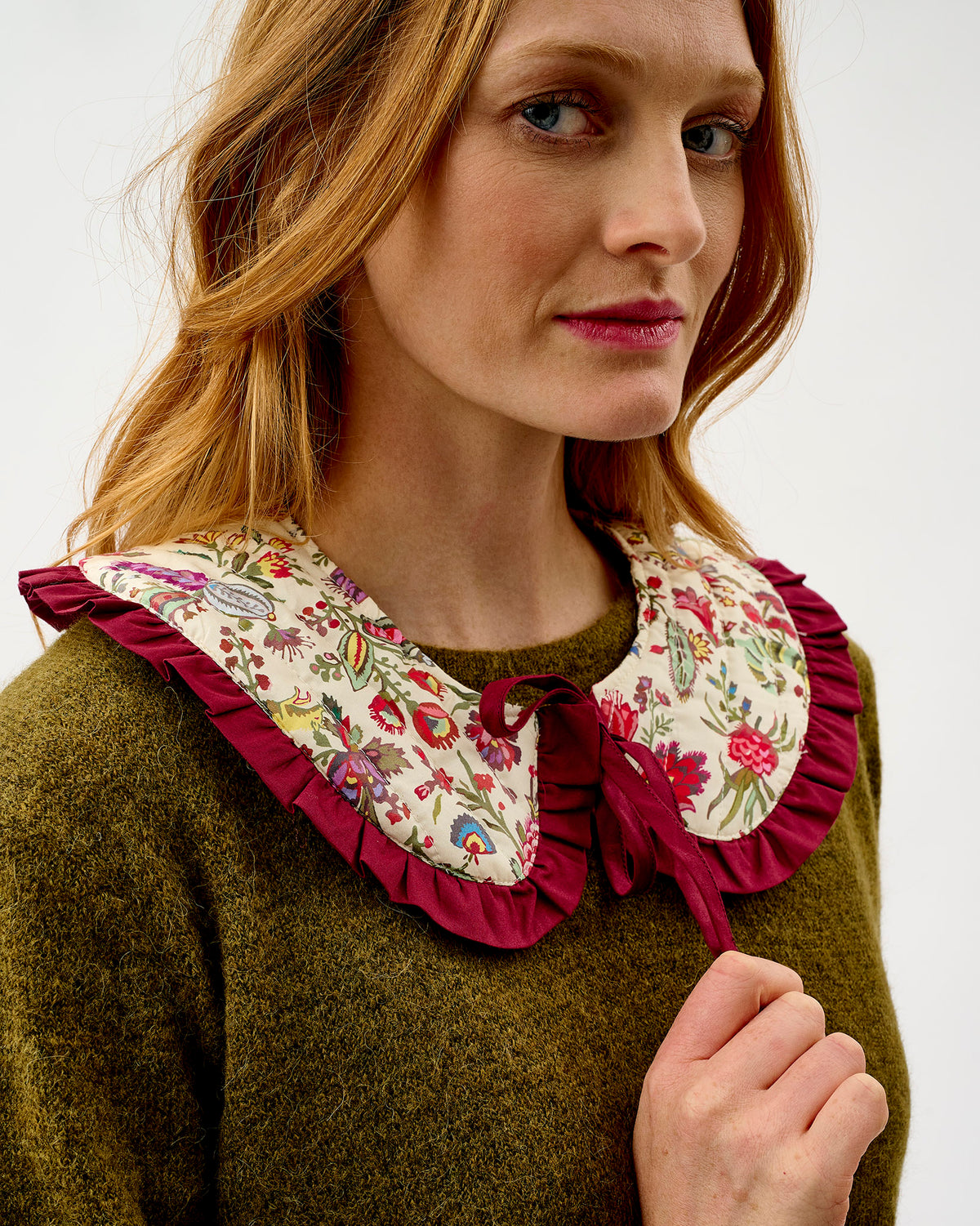 Ivory Forest Friends Quilted Cotton Collar