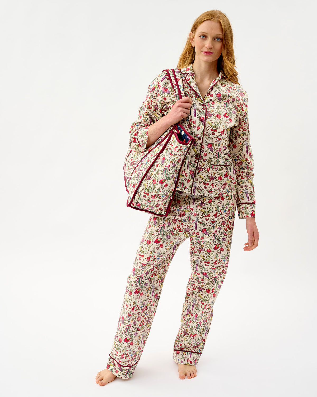 Ivory Forest Friends Quilted Cotton Tote Bag