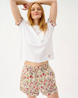 Ivory Forest Friends Cotton Shorts