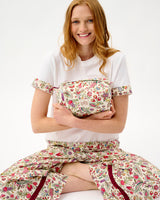 Ivory Forest Friends Quilted Cotton Make-Up Bag