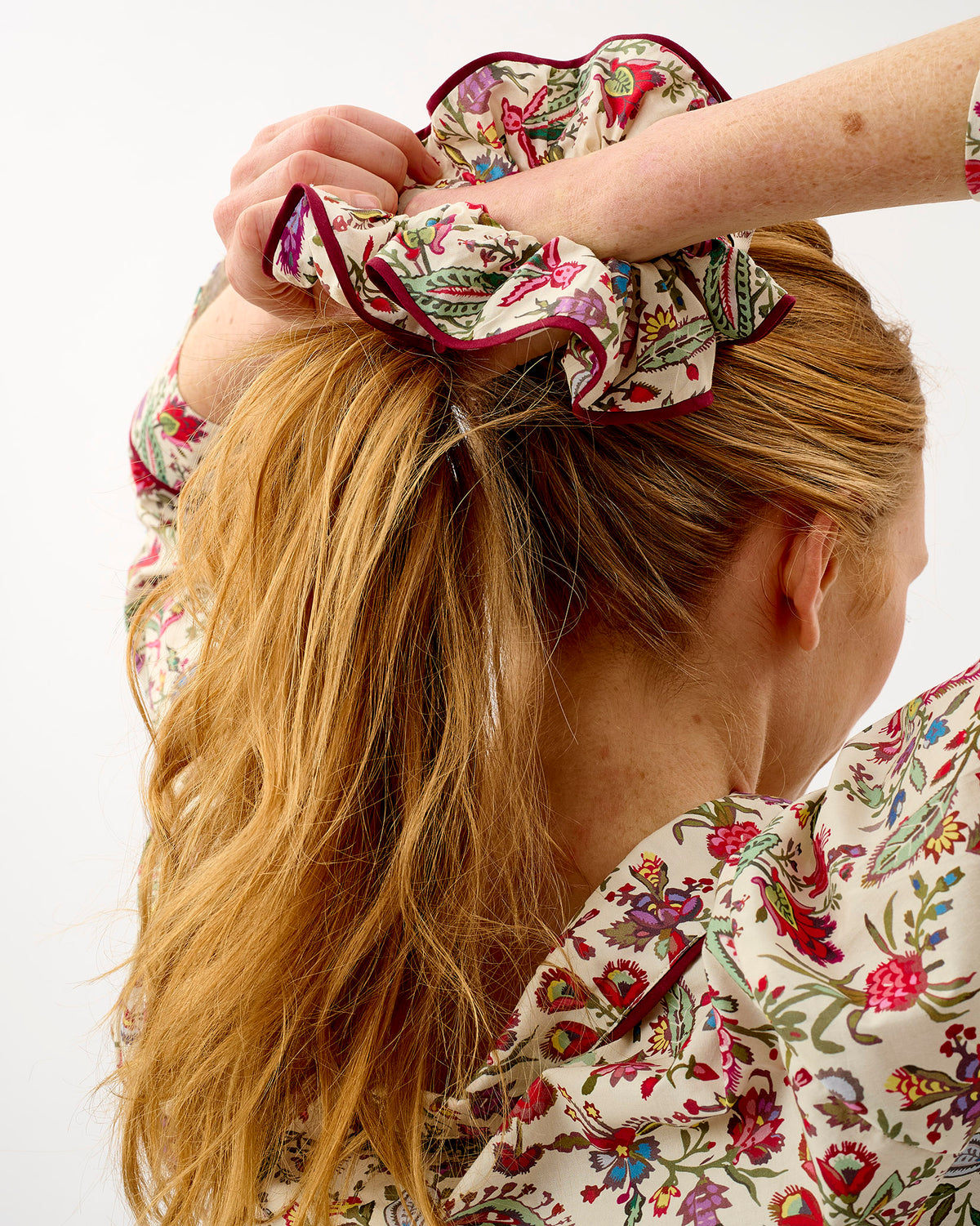 Ivory Forest Friends Cotton Hair Scrunchie