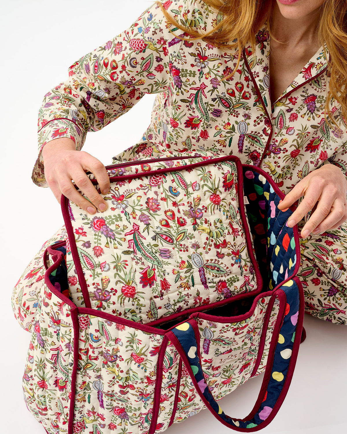 Ivory Forest Friends Cotton Travel Bag