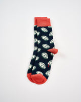Navy & Rust Rugby Socks