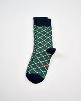 Green & Navy Shamrock Socks