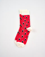 Red & Cream Pint Socks