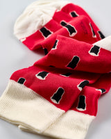 Red & Cream Pint Socks