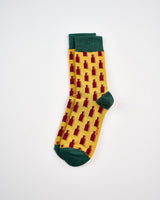 Mustard & Green Beer Socks