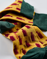 Mustard & Green Beer Socks