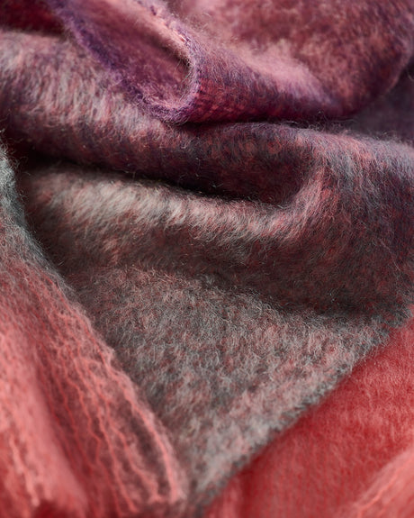 Pink Ombre Kid Mohair Blend Scarf