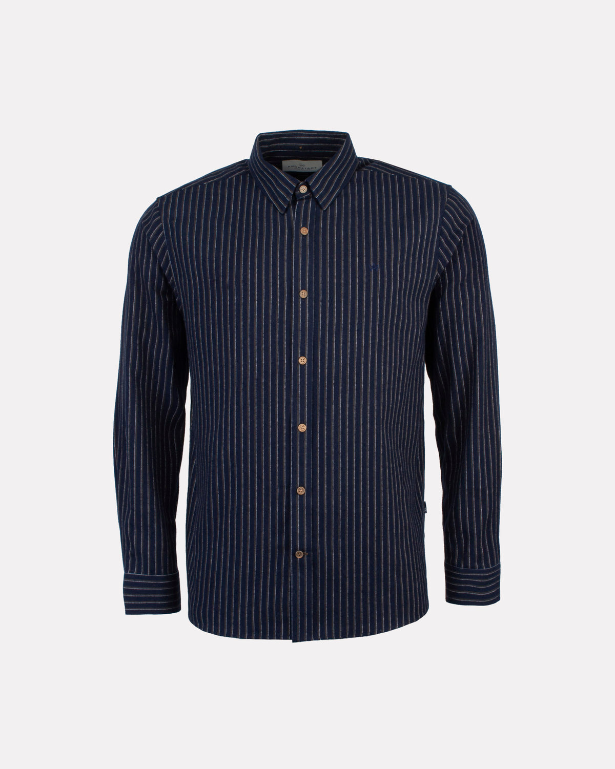 Sky Captain Galside Vertical Stripe Cotton Shirt