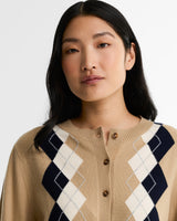 Warm Trench Mariana Knitted Diamond Cardigan
