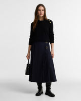 Black Penny Crew Neck Knit Jumper