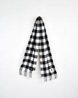 Black, Grey & White Check Oscar Wilde Exam Hall Merino Scarf