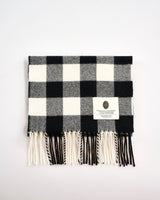 Black, Grey & White Check Oscar Wilde Exam Hall Merino Scarf