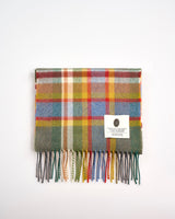 Multicolour Check Jonathan Swift Merino Narrow Scarf
