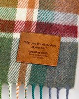 Multicolour Check Jonathan Swift Merino Narrow Scarf