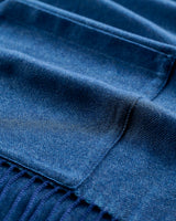 Blue Merino Wool Pocket Wrap