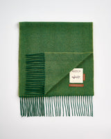 Forest Green Large Herringbone Wide Merino Scarf