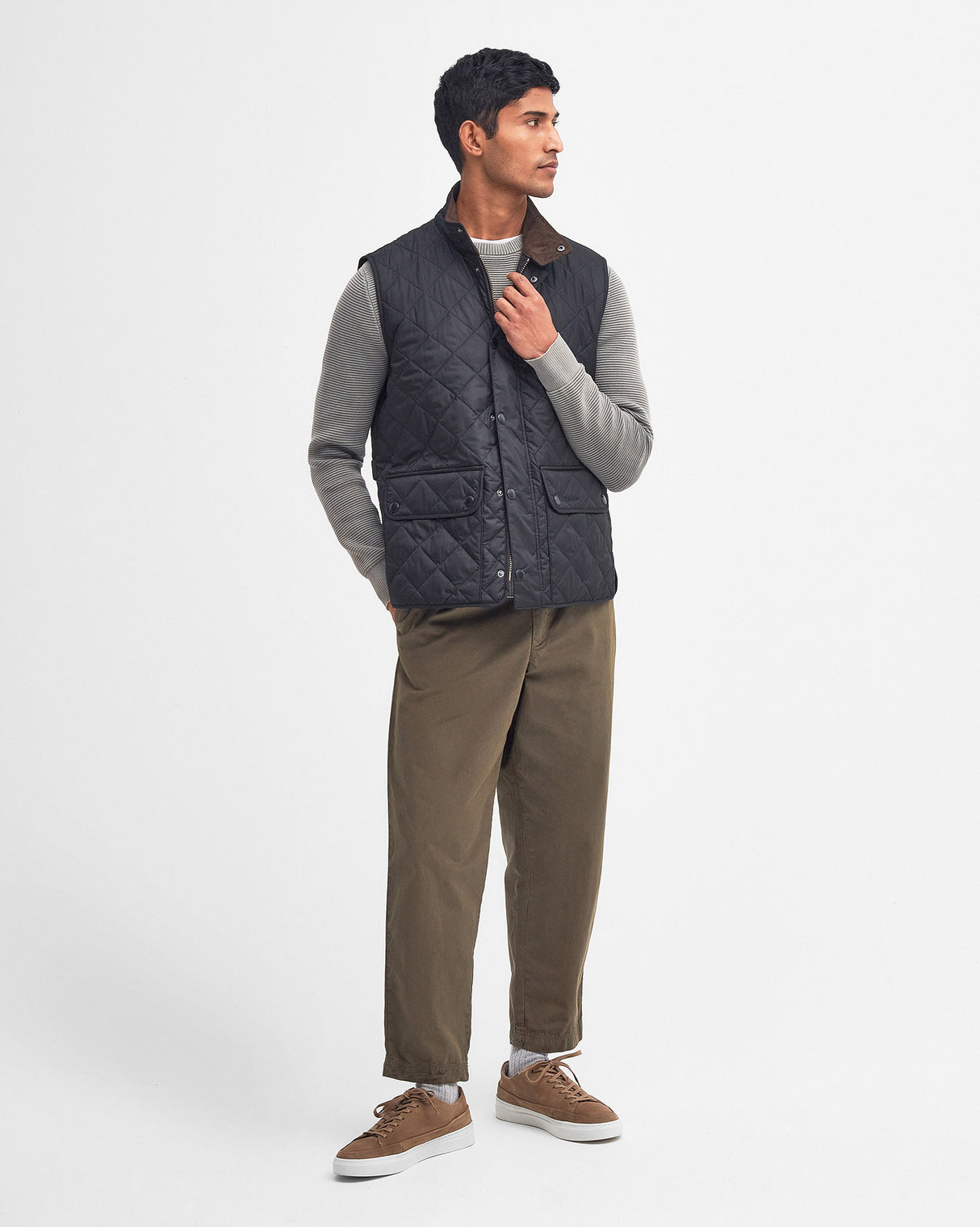 Navy Lowerdale Quilted Gilet