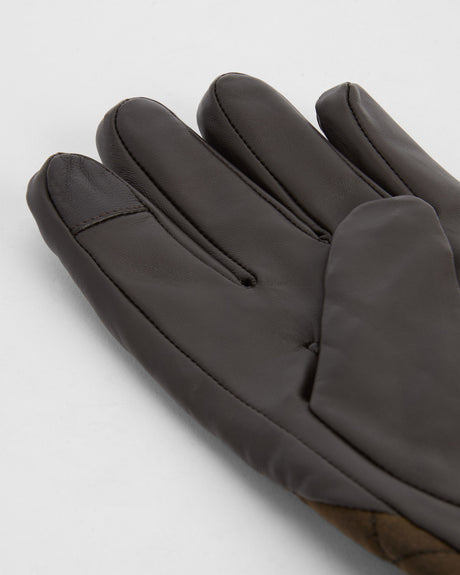 Olive & Brown Dalegarth Quilted Wax Gloves